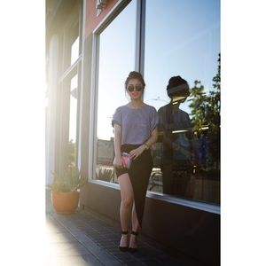 Sparkle & Fade Asymmetric Drape Knit Jersey Skirt